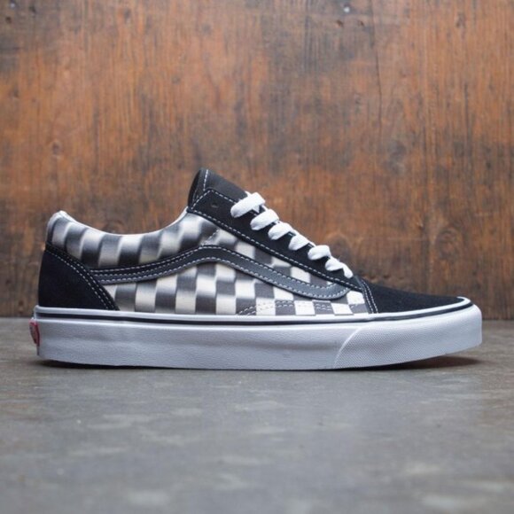 Vans Men's Old Skool (Blur Check) Black/White - Picture 1 of 8